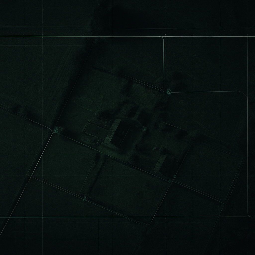 Aerial map of the FarmHUD test property